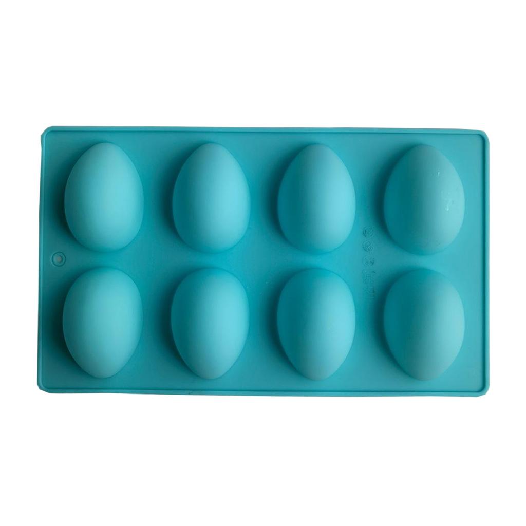 8-Cavity Easter Egg Shape Silicone Molds Baking Supplies Egg Shaped Silicone Molds for Cake Decorating Chocolate Candy