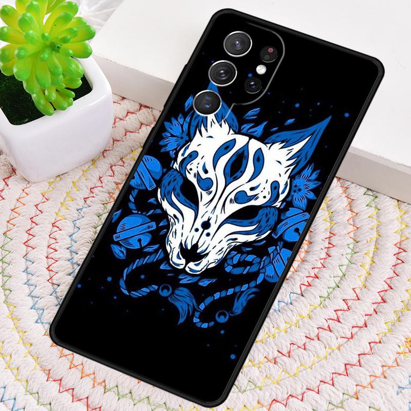 Japanese Style Anime Fox Silicone Phone Case For Samsung Galaxy Note 10 Pro S26 S25 S24 S23 S22 S21 Plus S25Ultra Capa Cover