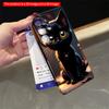 2DFlat Samsung phone case Black Kitten with Golden Eyes Phone Case Applicable to Galaxy S23 S24 S25ULTRA S26 A12 A14 A15 A16 A54 A55