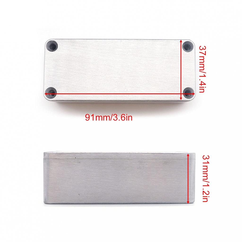 1590A Guitar Effect Aluminum Box 90mmX40mmX30mm Aluminum Box Silver