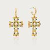 Geometric Cross Pattern Alloy Pearl Earrings For Women Summer Jewelry Gift