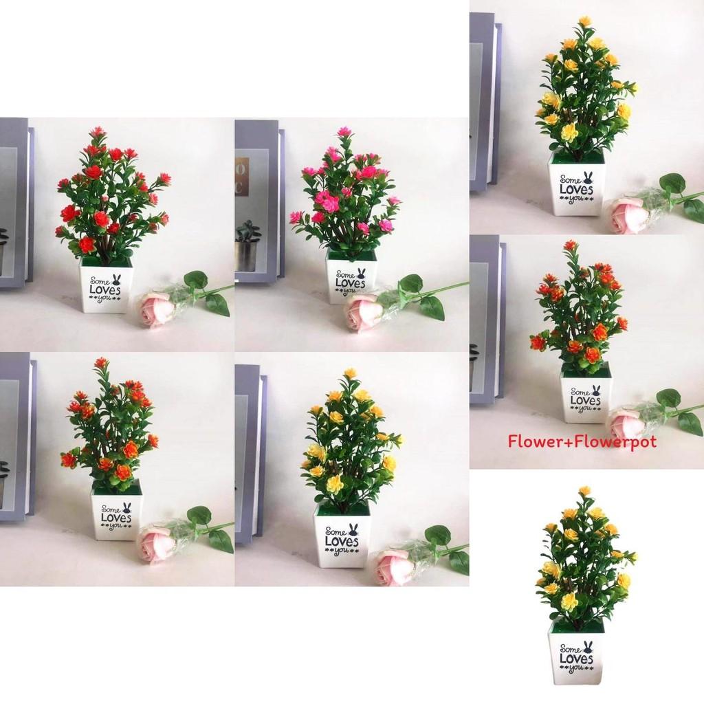 Camellia Sasanqua Simulated Greenery With Injection Molding For Tabletop Decoration