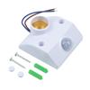 1X Human  Body Induction Plastic Lamp Holder  For E27 Bulbs AC110-240V LED Automatic  Human Body Infrared IR Sensor  Lamp Holder