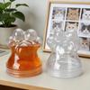 Pfotenform Aufbewahrungsflasche Klare Katzenhaare Andenkenflasche Kunststoff Haustierhaare Aufbewahrungsflasche mit Deckel Gedenk-Andenkenbox Behälter für Bastelzubehör