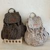 Schoolbag Retro Leopard Print Backpack Bag Women's 1011 Summer New Fashion College Style Canvas Bag Casual Large Capacity Backpack