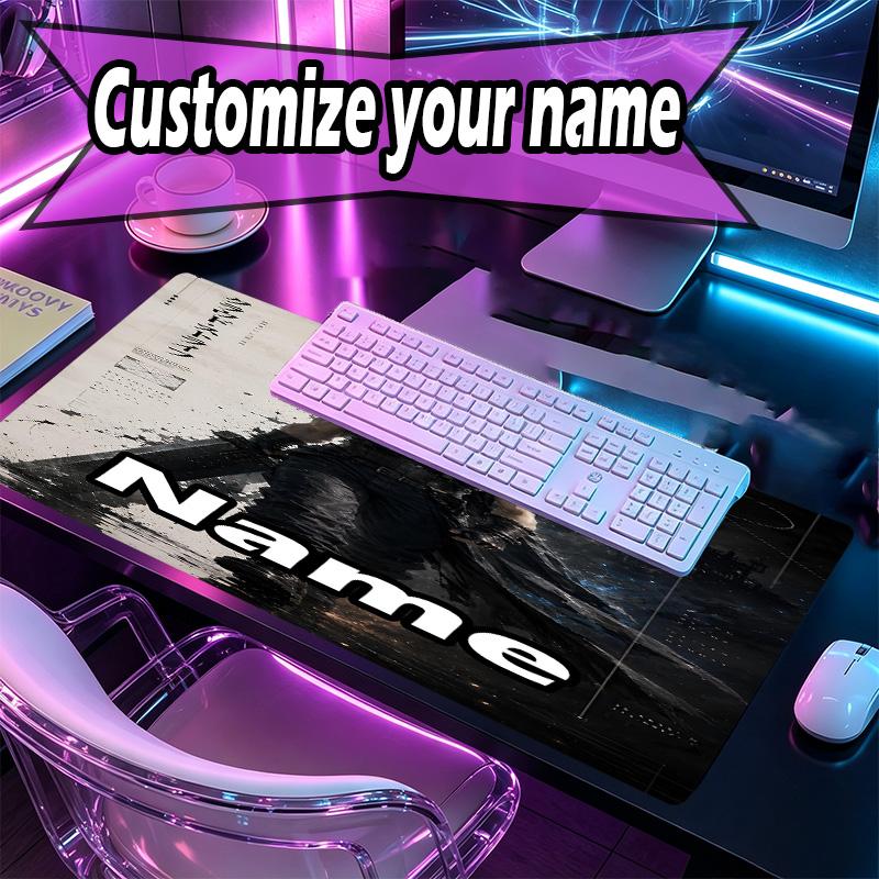 Custom Name Personalized Final Fantasy Pattern Mousepad, Laptop PC Desk Mat, Decorative Desk Mat for Home Keyboard Pad Gift