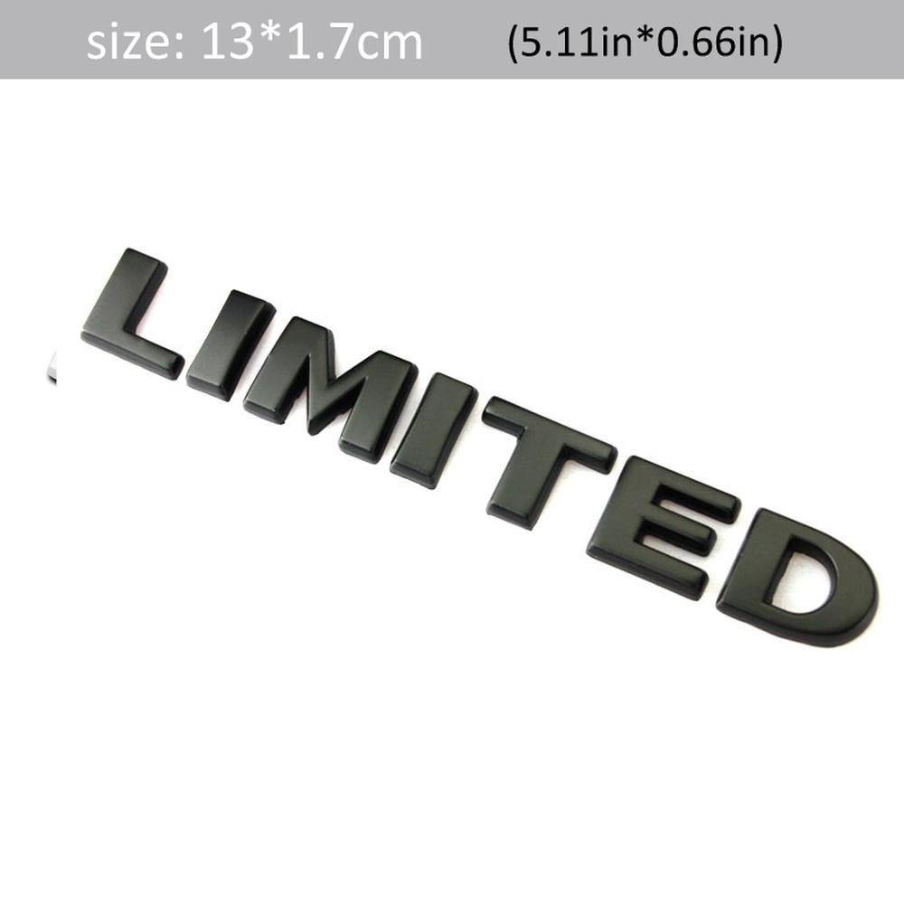 DSYCAR 1 Pezzo 3D Metallo LIMITED Parafango Laterale Posteriore Bagagliaio Emblema Badge Adesivo Decalcomanie per JEEP Wrangler Compass Commander Cherokee