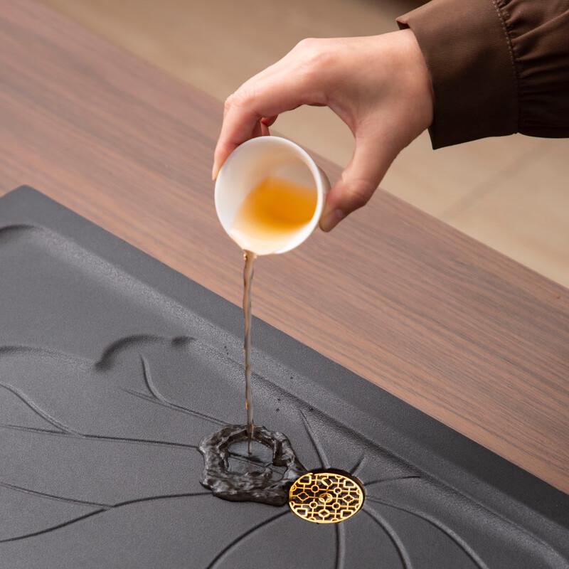 Imitation Black Gold Stone Kung Fu Tea Tray