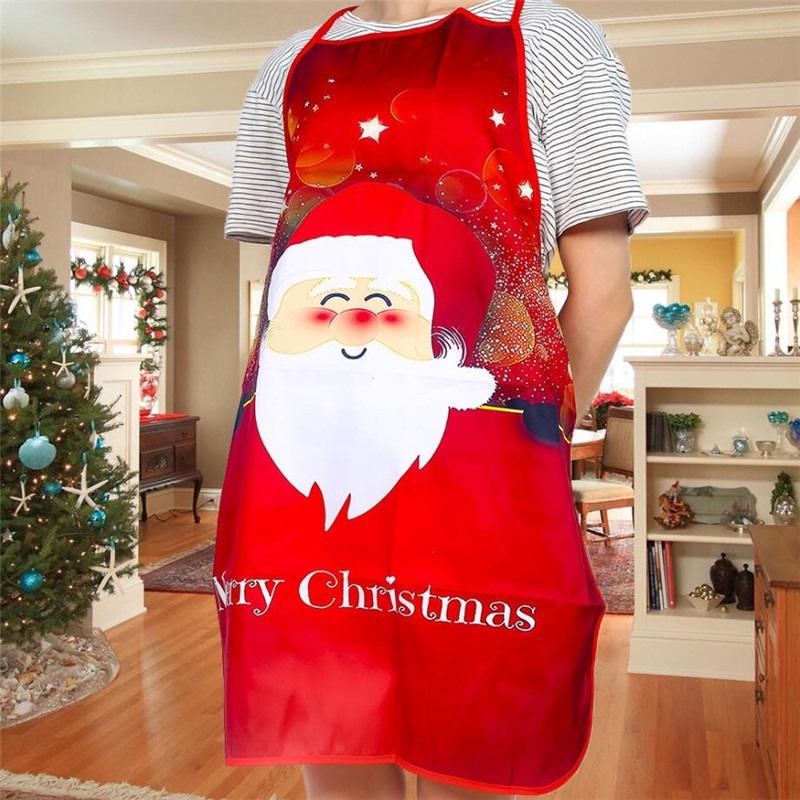1 Stück Nikolaus-Schürze Weihnachtsbaum Abendessen Dekoration Herren und Damen Hausküche Kochen Backen Ölbeständige Schürze