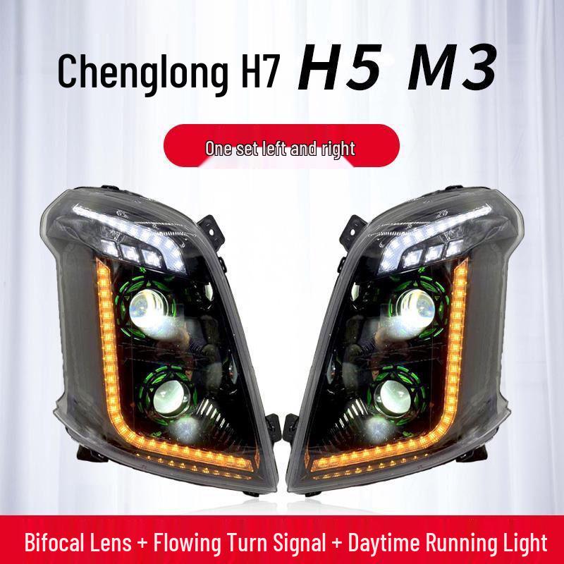 LED Daytime Running Lights for Chenglong H7 H5 Balong M3 Headlight Assembly