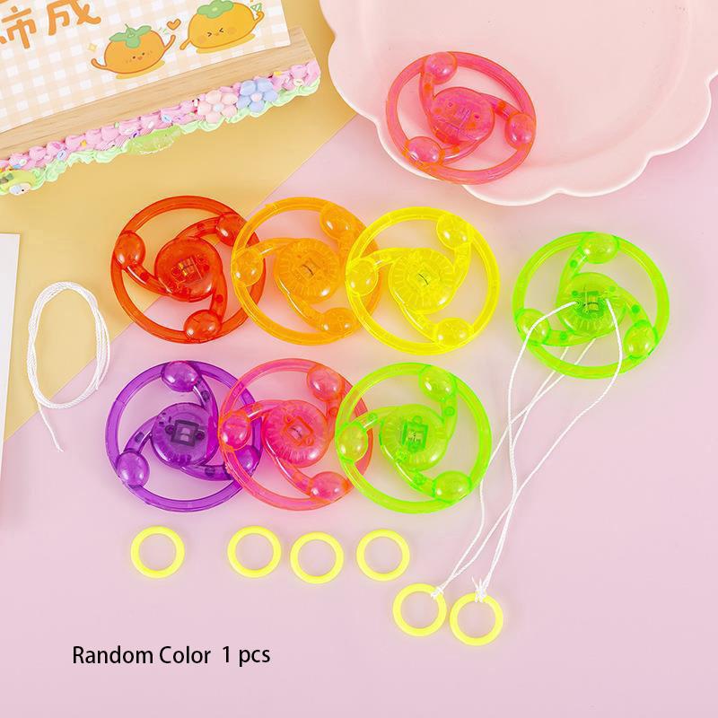 Spinning Pull String Wheel Nostalgic Toy Kids Student Kindergarten Gift Plastic