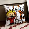 Cartoon CCalvin and HHobbes Cushion Cover Reversible Soft Durable Pillow Cover Home  Car MultiScene Use for Daily Comfort