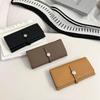 2026 New Women's Soft Cowhide Leather Clutch: Genuine Foldable Long Wallet with Large Capacity for Phone and Money Clip