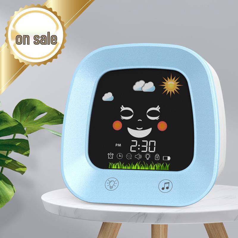 Children's Cartoon Digital Alarm Clock with Music, Silent Snooze, and Night Light