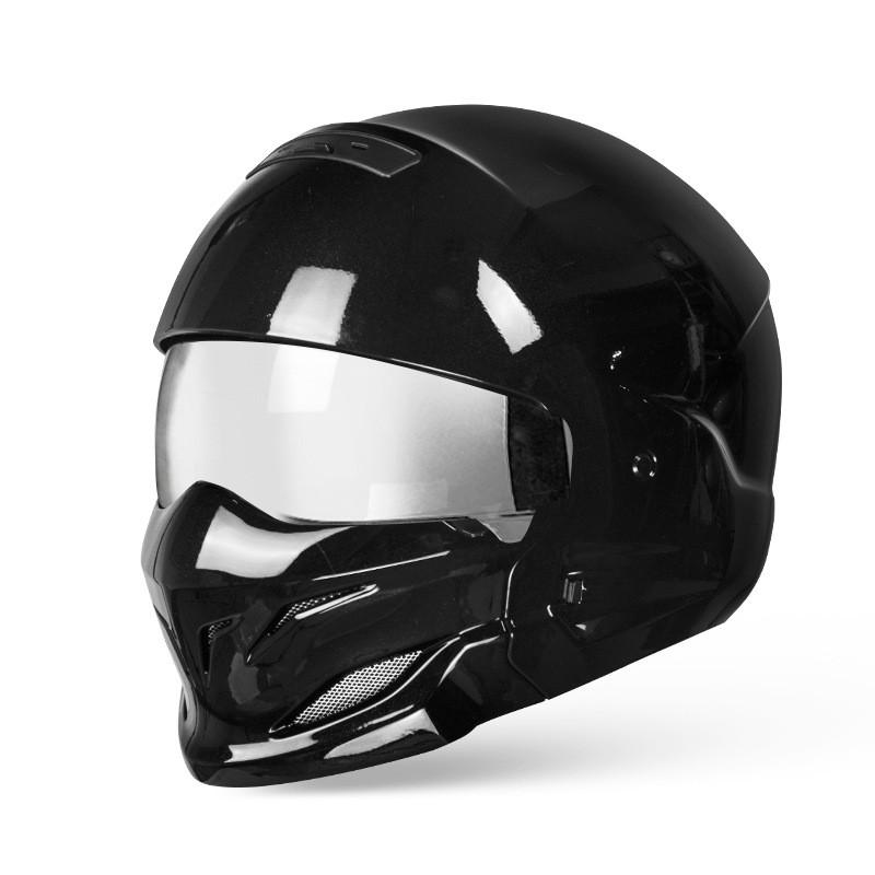 Vintage-Style Motorcycle Helmet With Bluetooth Support 3C Certified ABS Full Face Adults