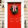 Christmas Decorations Red/Khaki Diy Bow Crafts Christmas Tree Decorations Flocking Cloth Bow Tie Charms For Christmas Atmosphere