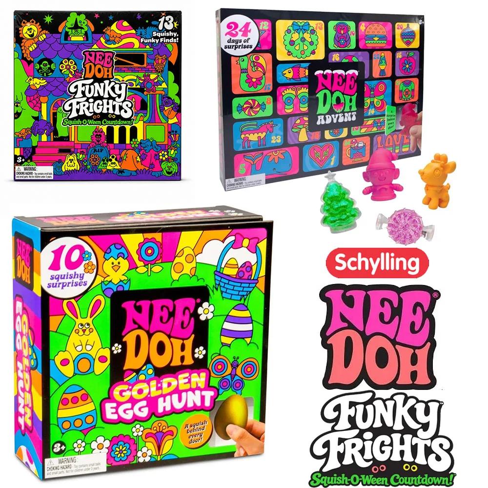 NeeDoh Calendar Halloween Advent Calendar 24 Days, Spooky Squishy Slow Rise Stress Relief Toys Countdown Gift Box