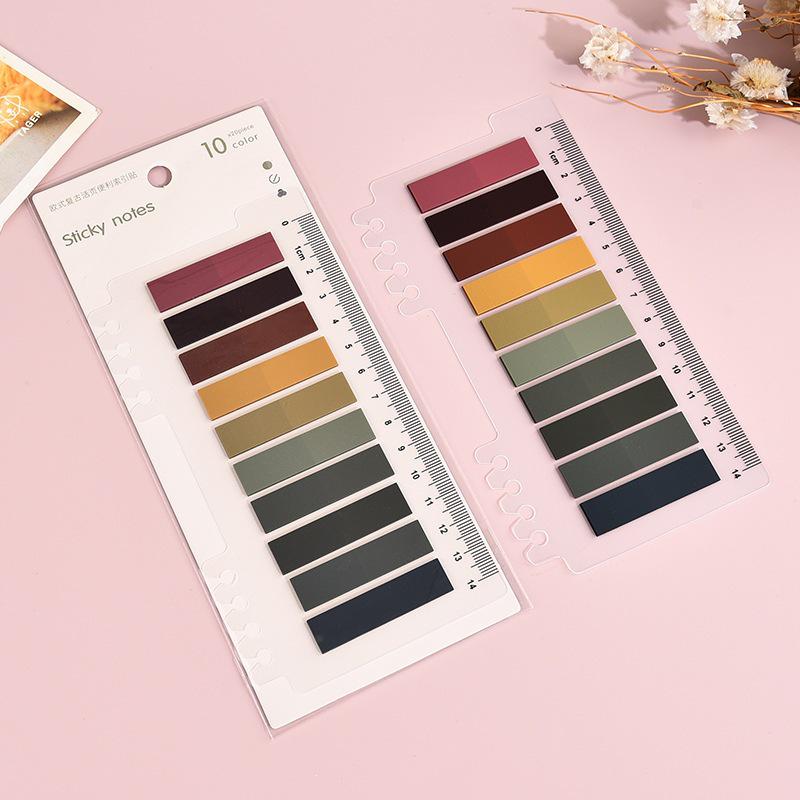 Morandi Color Sticky Note Index Tabs – Loose-leaf Classification Memo Pad Labels