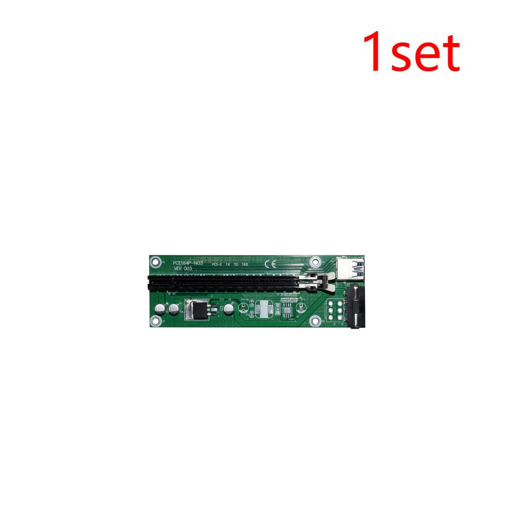 

USB3.0 PCI-E 1x to16x Riser Card 50CM SATA Power Cable 3 FP Capacitors Card Buckle Stable Graphics Power for Bitcoin Miner Minin