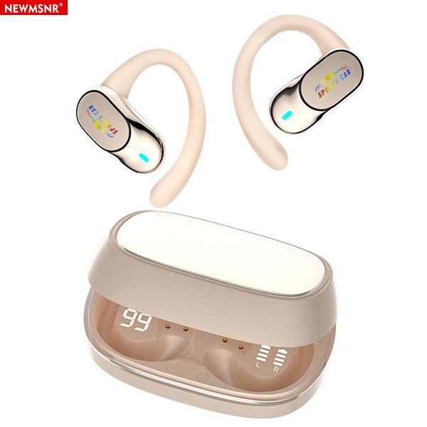 Open Ear Clip Earbuds LED Bluetooth Headphones HIFI Sound Earphones Touch Control Wireless Headsets Noise Reduction with HD Call
