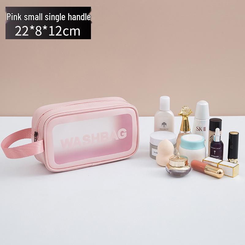 Large Waterproof Makeup & Toiletry Bag with Wet/Dry Separation - Portable, Frosted Finish