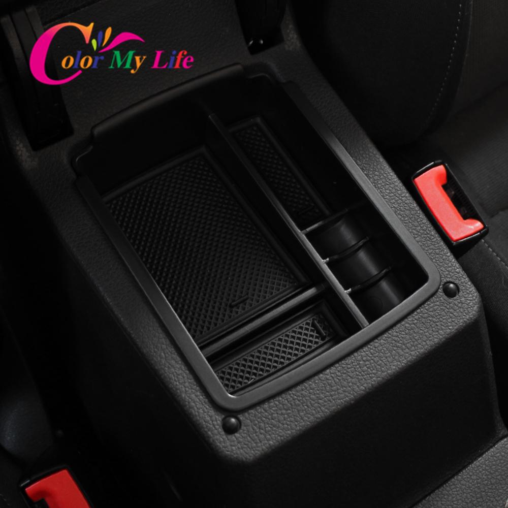 Color My Life Armrest Box for Volkswagen VW Golf 7 Mk7 VII 5G GT I R 2013- Central Armrest Storage Box Container Holder