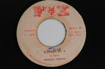 7inch Record BURNING SPEAR - Slavery Days None Fox Jamaica Reggae, Ska & Dub Used