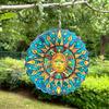 Mandala Wind Spinners for Yard and Garden 3D Steel Hanging Spinner for Outdoor Indoor 360 Degree Swivel Spinner