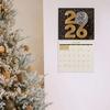 2026 Wall Calendar Rhinestone Painting Kit DIY Rhinestone Art Calendar with Gemstones Pen Tray 12-Month Flip Wall Hanging Calendar for Home