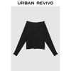 UR 2025 Autumn Women's Off-Shoulder Ruffle Blouse