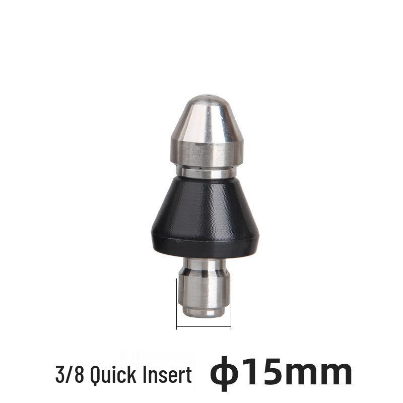 Set Ugello Pulizia Tubi a Connessione Rapida in Acciaio Inossidabile: 1 Anteriore, 6 Posteriori, Ugello Rotante Sbloccante da 1/4"