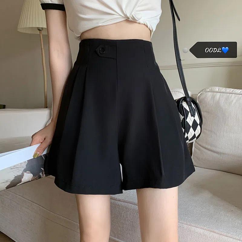 2024 Women's Summer High-Waist A-Line Wide-Leg Shorts