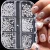 6Girds Metal Stars Nail Rivet Studs Decoration 3D Silver Starlight Sparkle Jewelry Nail Charms Alloy Metallic Manicure Decora #5