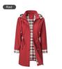 New Women's Water-Repellent Trench Coat with Plaid Lining - High-Quality Jacket