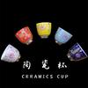 Vintage chinesisches Porzellan Teegeschirr, Schöne ungewöhnliche Ästhetik Tasse, Puer Oolong, Kung Fu, Tieguanyin Blume, Grüner Tee