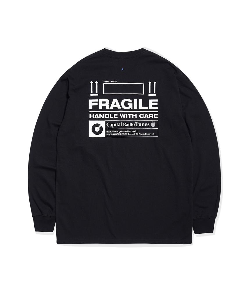 CAPITAL RADIO TUNES Fragile Logo Long Sleeve Black