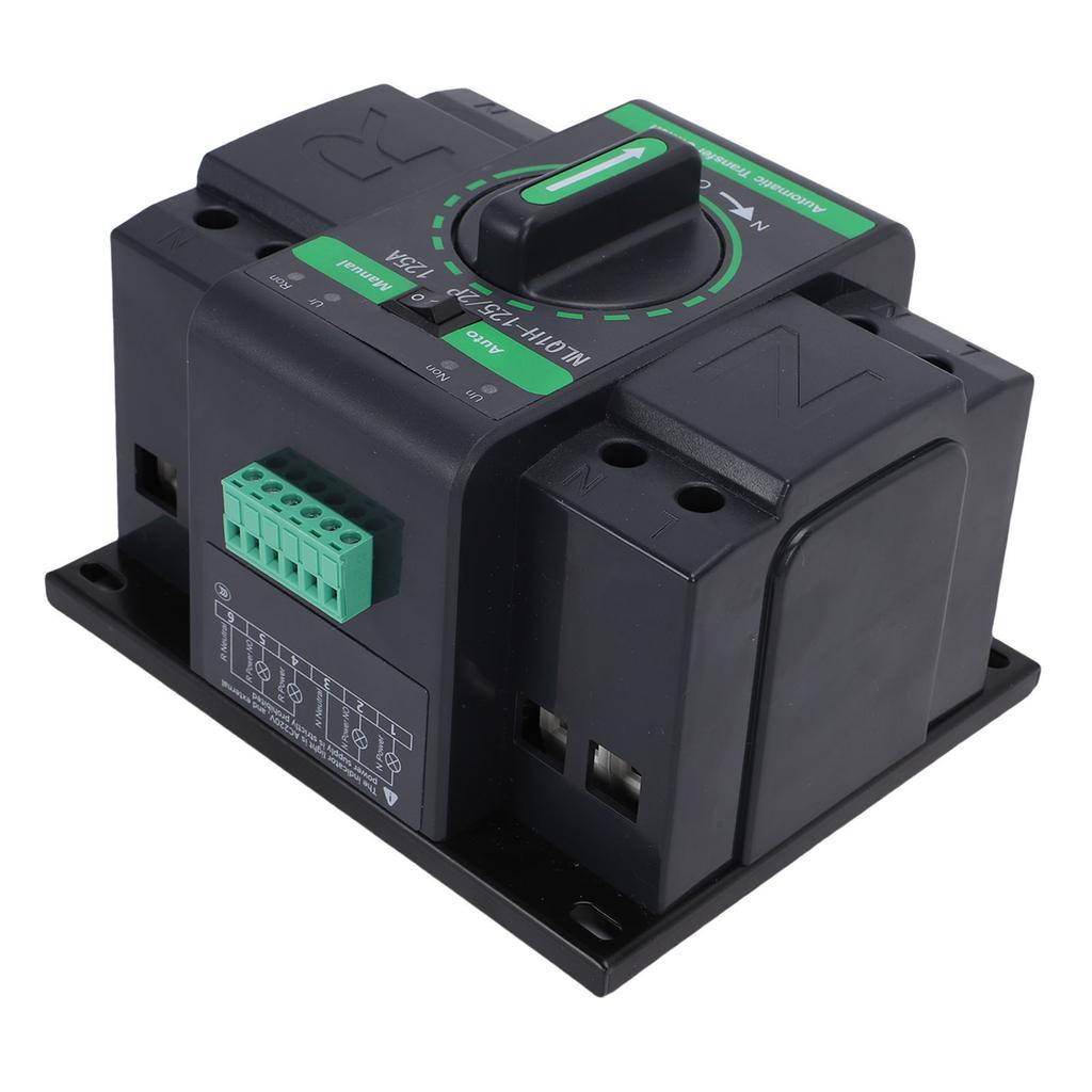 2P AC230V 125A Dual Power Automatic Transfer   PC Isolation Type ATS Isolation Type Two Input, One Output Includes  Ing Modes