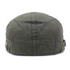 New Men's Cotton Hat Solid Color Beret Bent Brim Cap Summer Visor