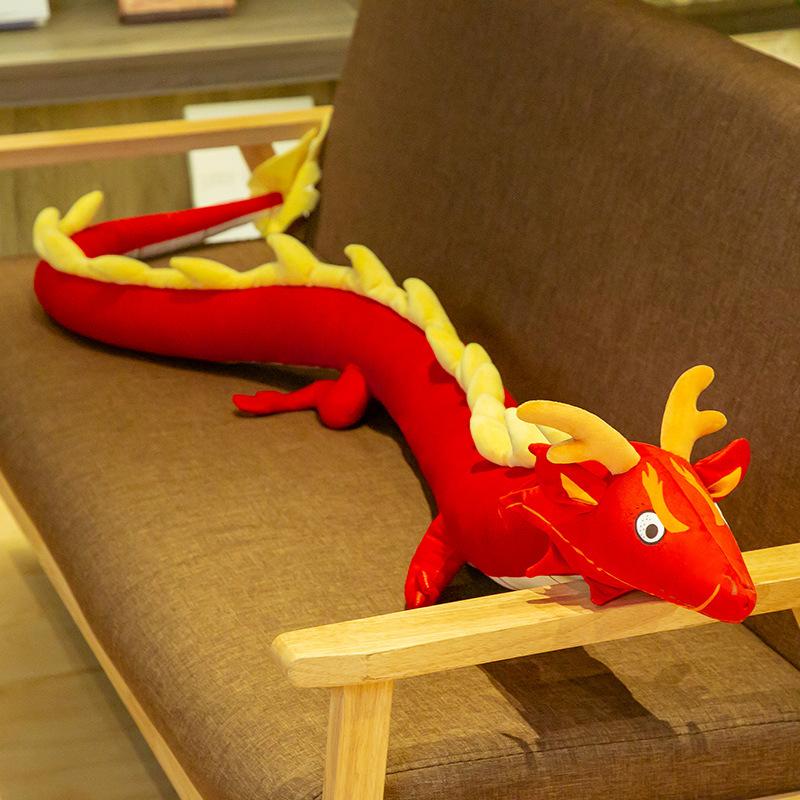 220CM Cute Stuffed Chinese Dragon Plush Toys Boys Doll Soft Cartoon Dinosaur Pillow Cushion Kawaii Gift New