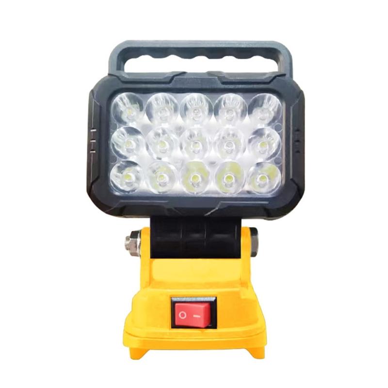High Brightness Waterproof Tool Lamp With Battery Protective System 5V 2.1A Charging Port For Smartphones And Power Tool