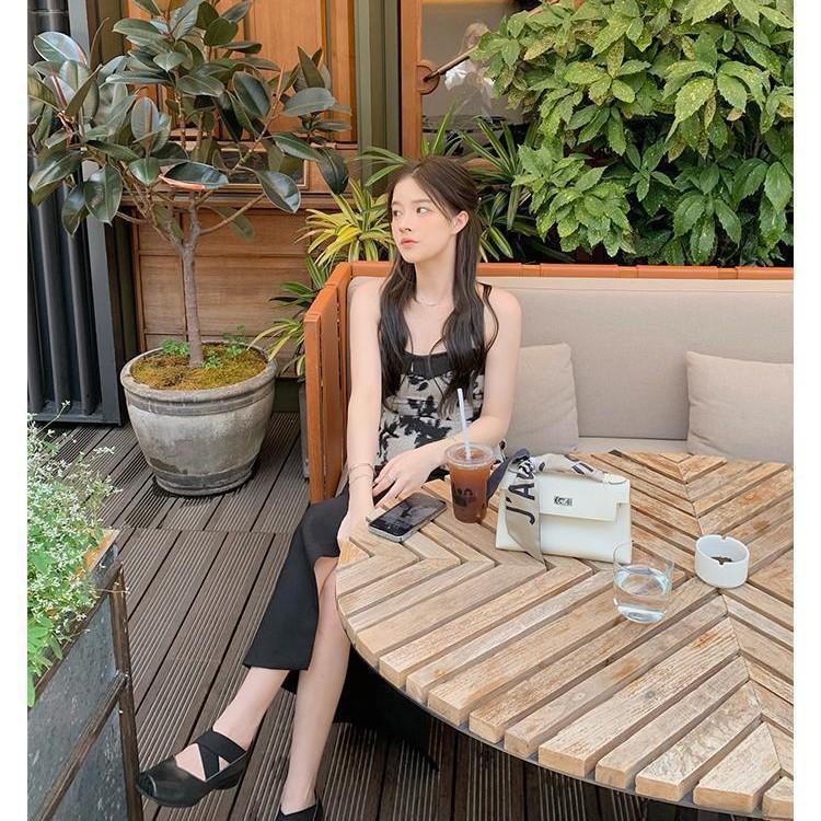 Cowhide version~ Square head leather ballet single shoes women's cross strap thick heel Mary Jane small leather shoes ladyshoes