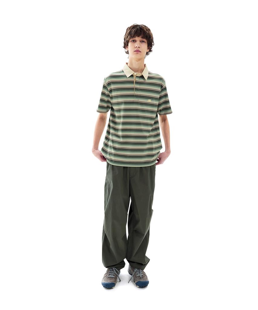 Sun Love Striped Caddy Polo Green