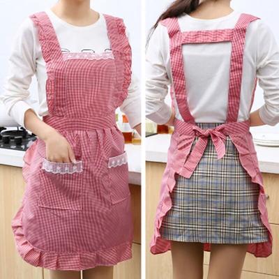 Cooking Apron Sleeveless Shoulder Strap Double Layer Anti-oil Kitchen Women Cleaning Apron Daily Use