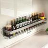 Multifunctional Wall-Mounted Spice Rack Kitchen Condiment Storage Shelf Holds Seasonings Tools Essential Kitchen Organizer Shelf