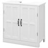 Bathroom Sink Cabinet Under Sink Furniture With Double Door And Adjustable Shelf 60x30x60cm White