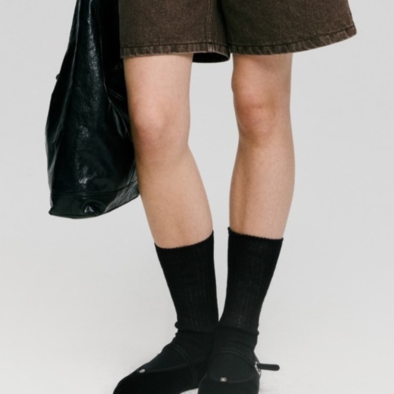 DEPOUND Sheer Knit Socks - Black