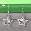 Shining Crystal Zircon 925 Sterling Silver Star Drop Earrings Temperament Women Party Valentine's Day Cute Jewelry Accessories