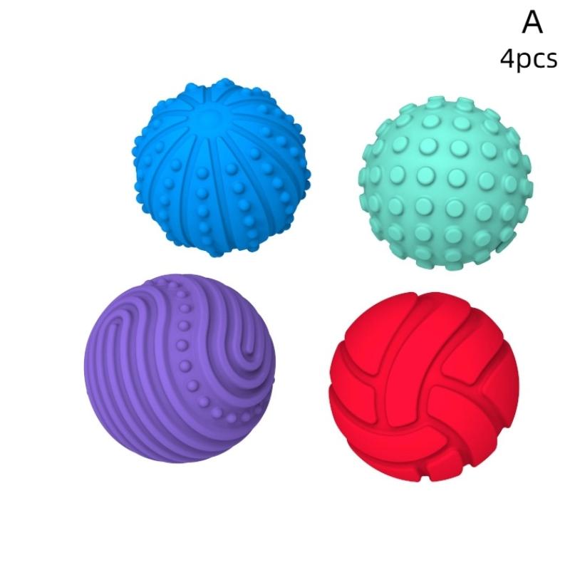 

4/6 Pcs Silicone Sensory Magnetic Ball With Storage Box Unique Elastic Magnetic Sensory Toy Decompression Soft Massage Training