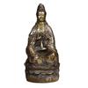 Style Full Color Painted Copper Home Decor Craft Ornament South Sea Lotus Guanyin Buddha Statue Decoration
