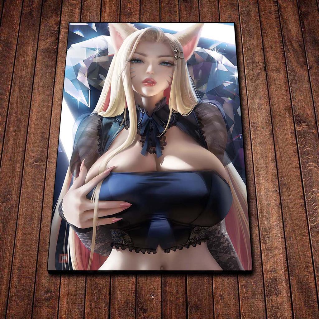 KDA Ahri Legends League Gra Płótnie Malarstwo Plakaty Zdjęcia Na Ścianie W Stylu Vintage Plakat Dekoracyjne Home Decor Tableau Nie Oprawione